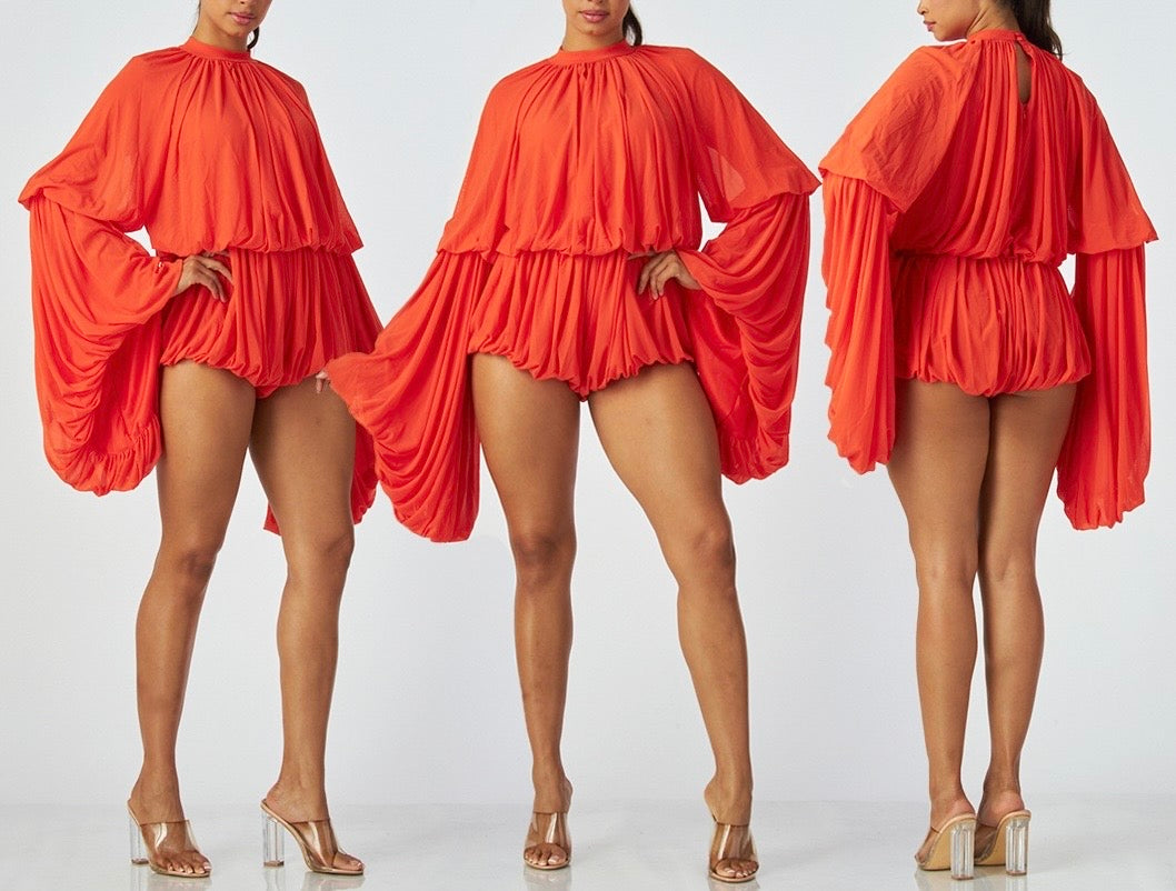 Flow Romper Orange