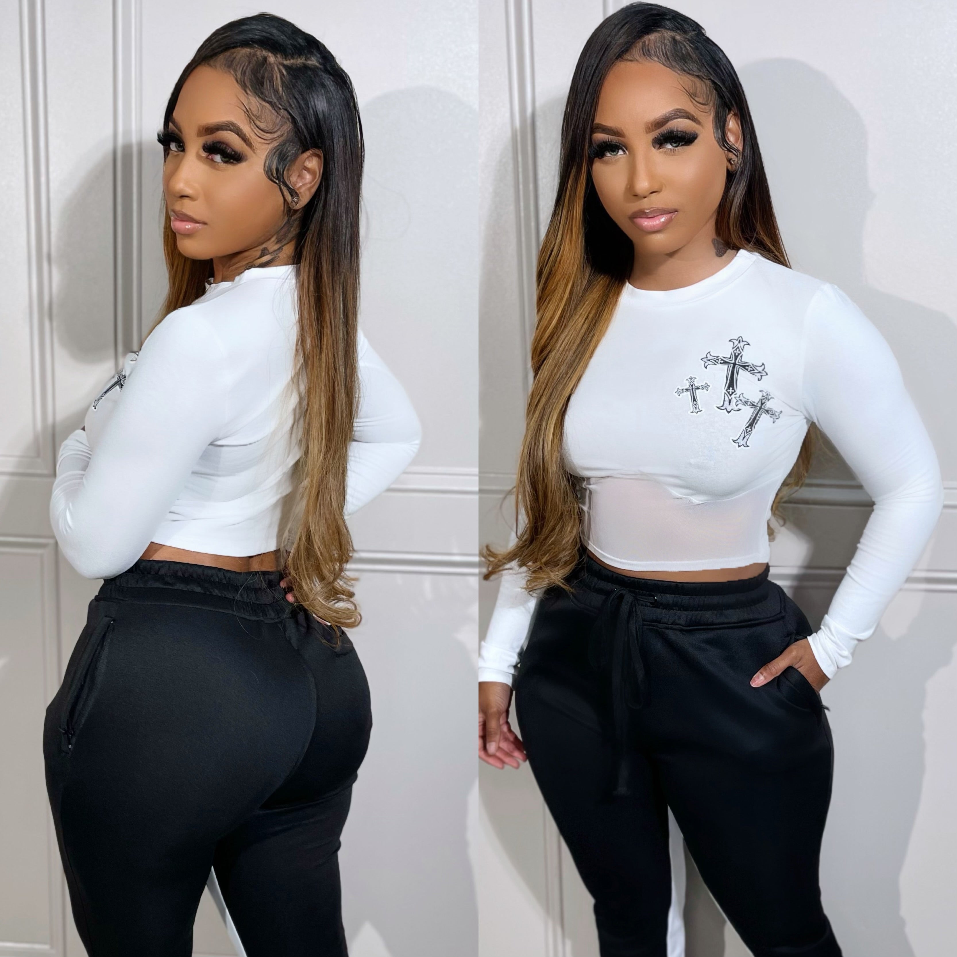 Halo Crop Top White