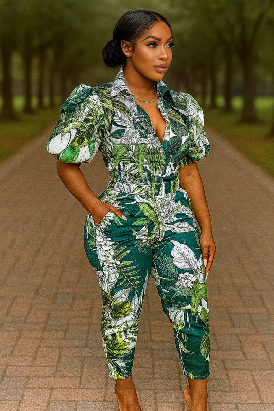 Rainforest Puff Sleeve Set