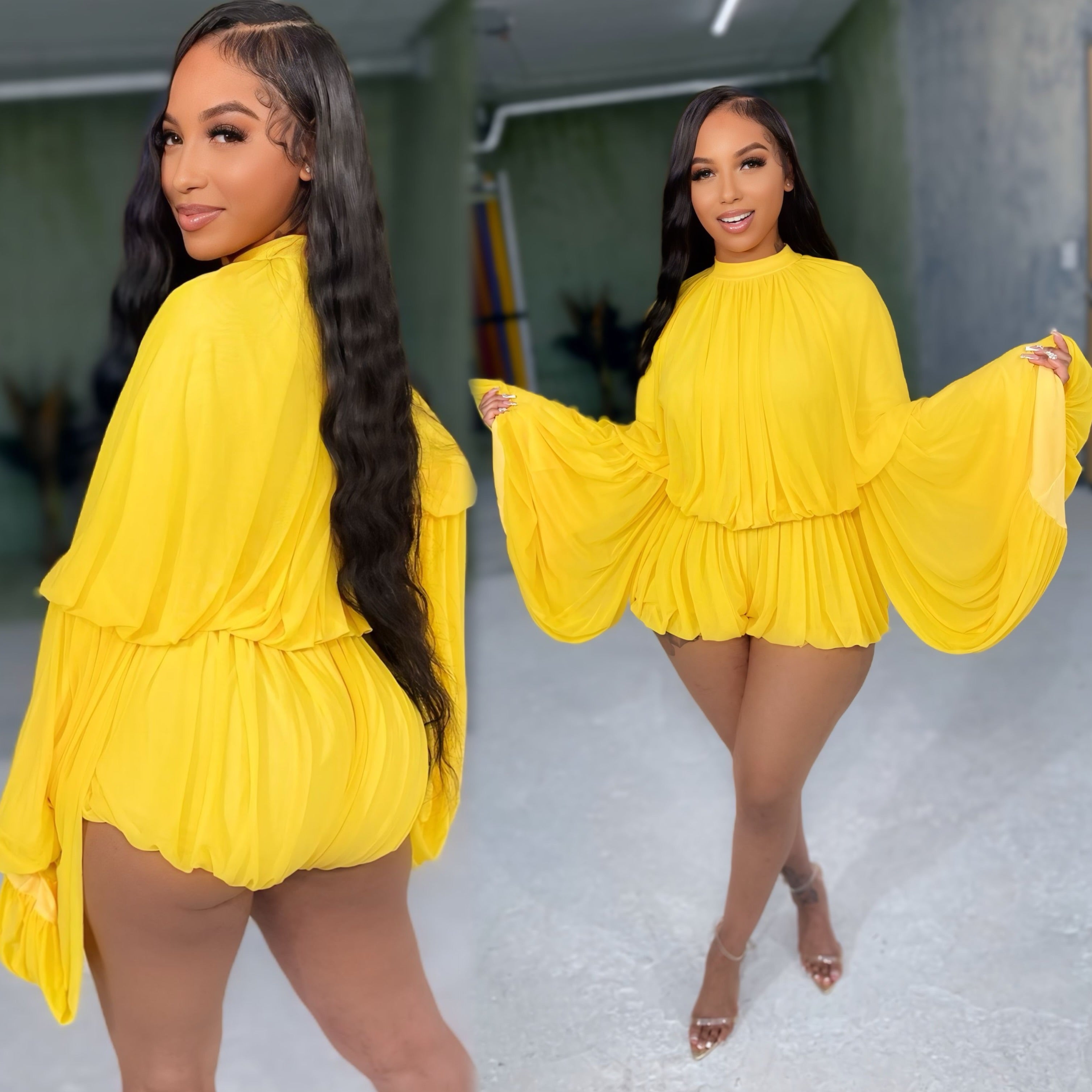 Flow Romper Yellow