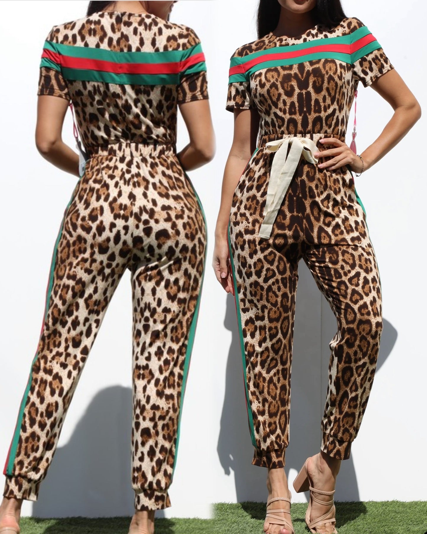Leopard Jogger Jumpsuit