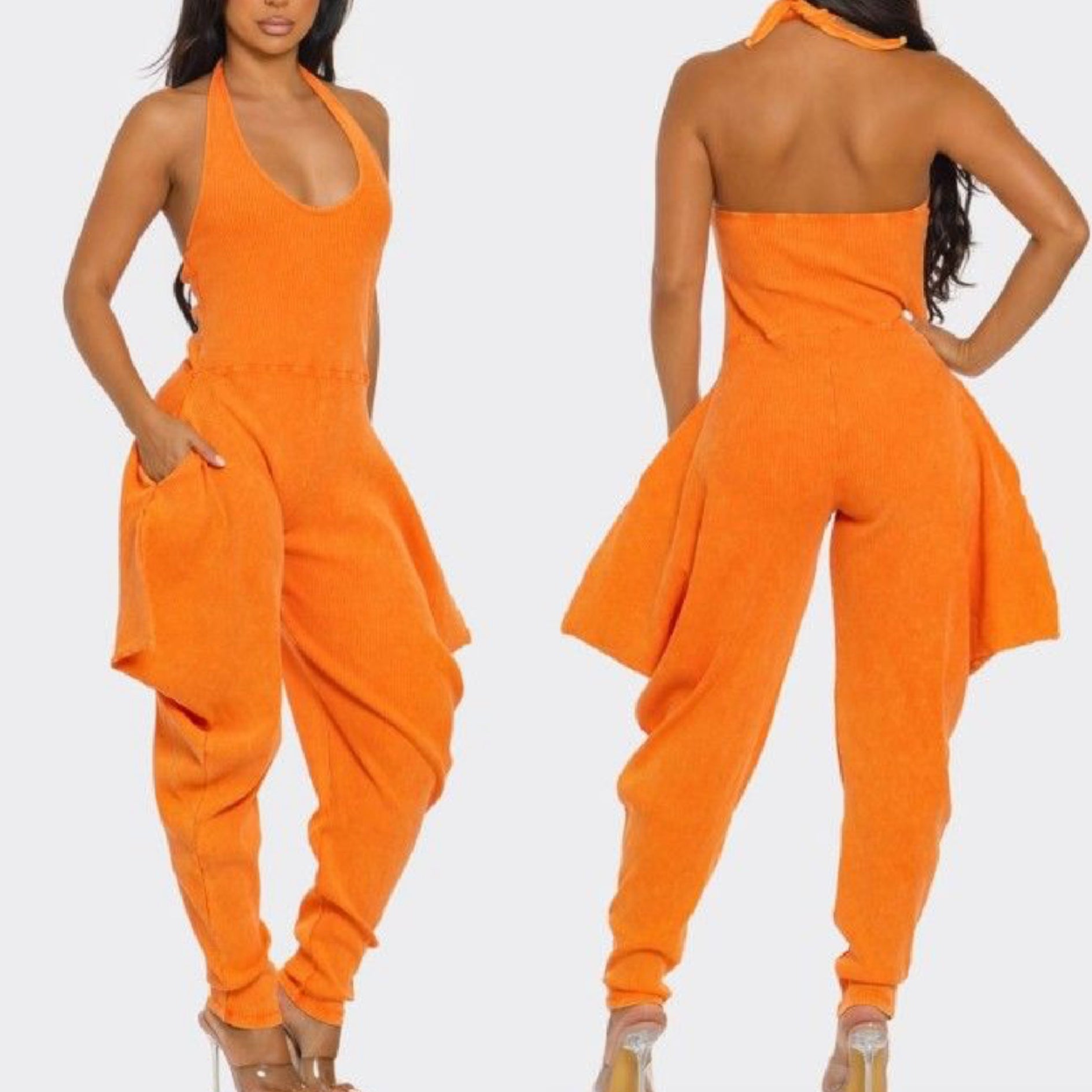 Harem Mineral Jumpsuit Orange