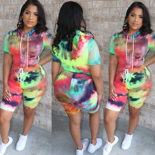Tie-dye Hoodie Set Mars
