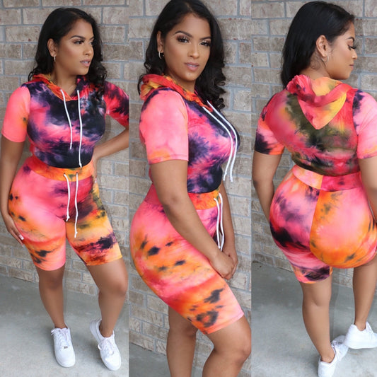 Tie-dye Hoodie Set Jupiter