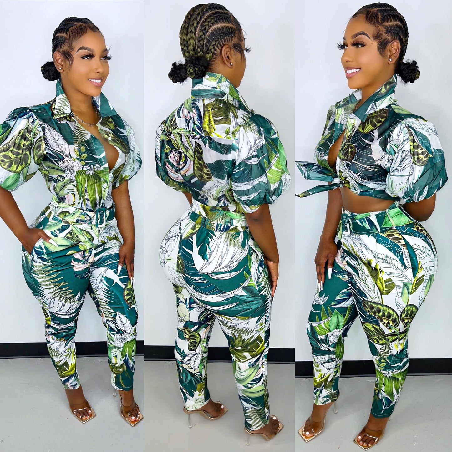 Rainforest Puff Sleeve Set