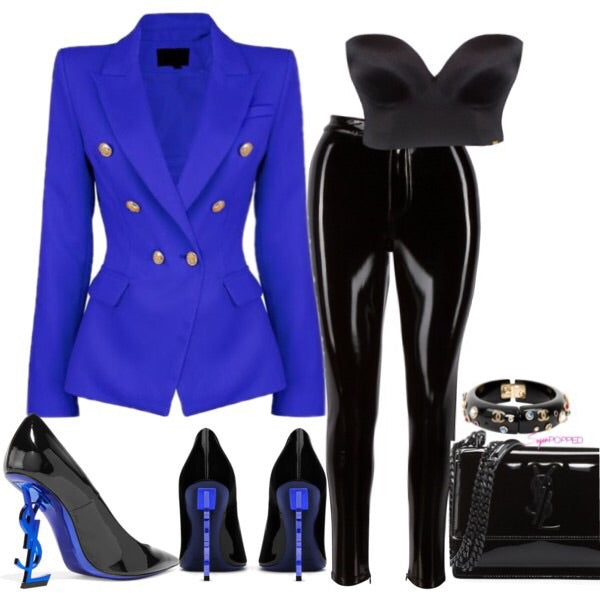 Milan Double Breast Blazer Royal