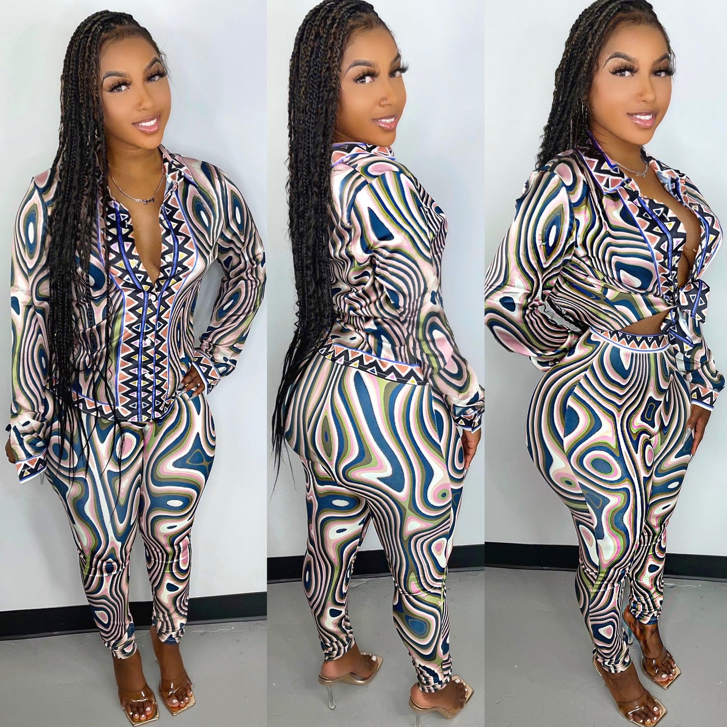 Zari  Satin Set