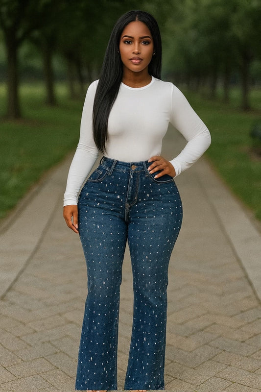 Diamond Dust Jeans Blue