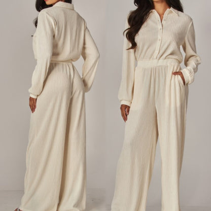 Pleated Jumpsuit Ivory
