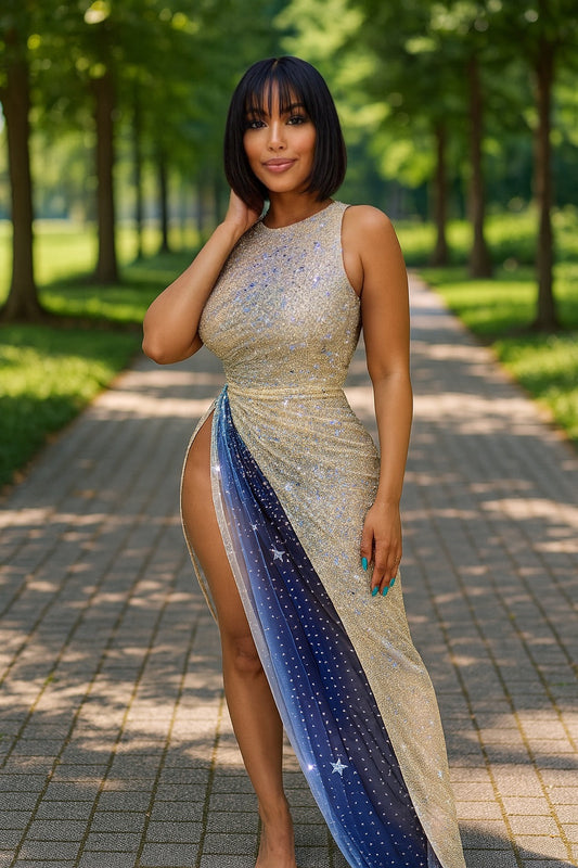 Diamond Star Gown Nude