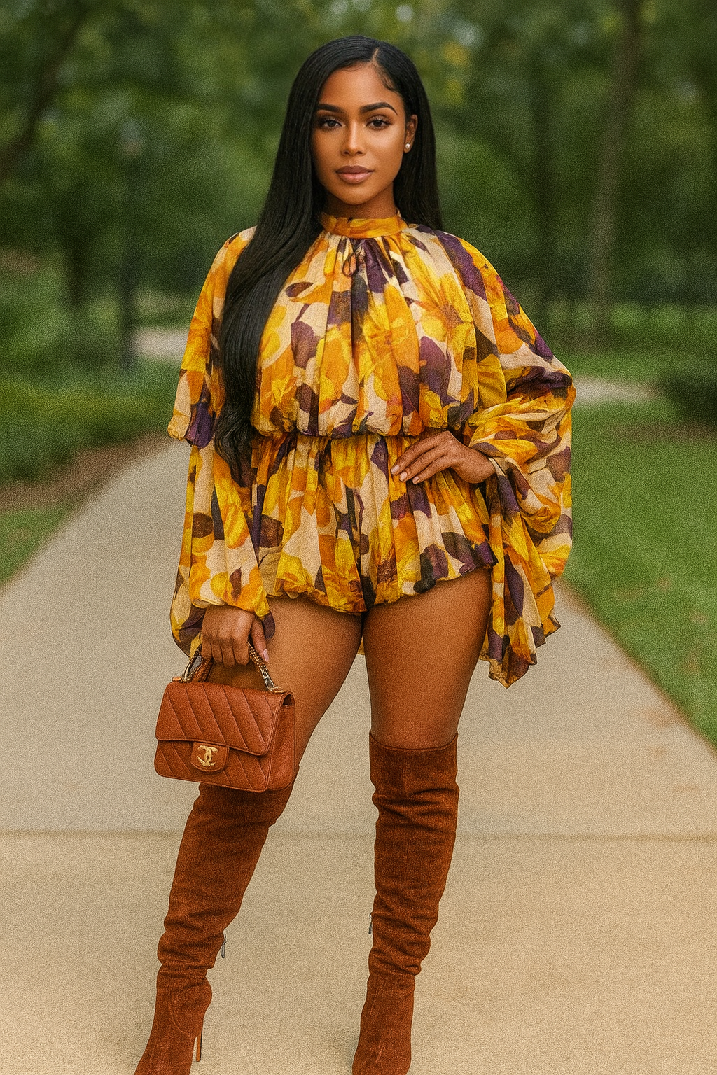 Blended Flow Romper Yellow