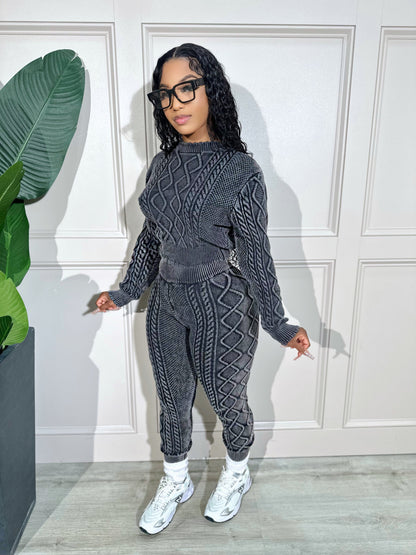 Aspen Knit Set Black