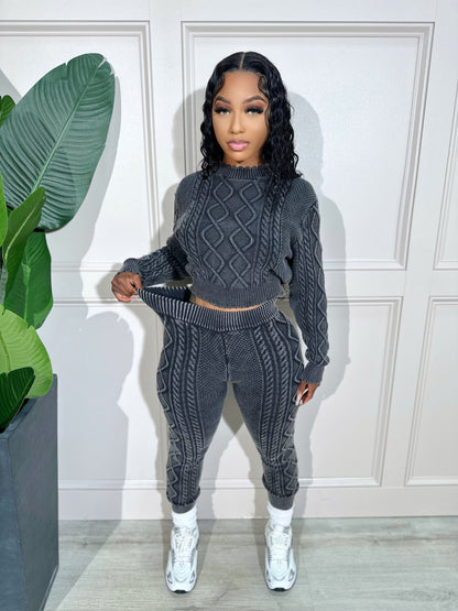 Aspen Knit Set Black