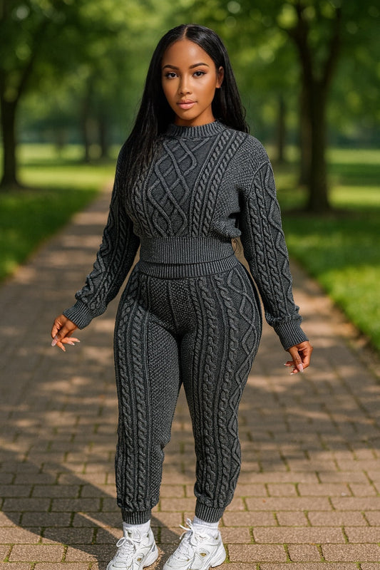 Aspen Knit Set Black