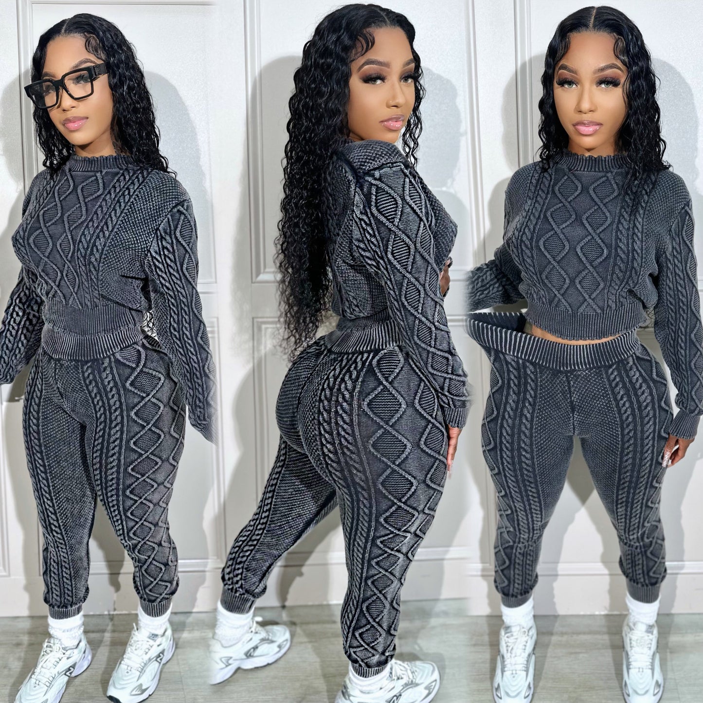 Aspen Knit Set Black