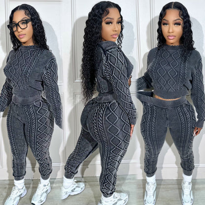 Aspen Knit Set Black