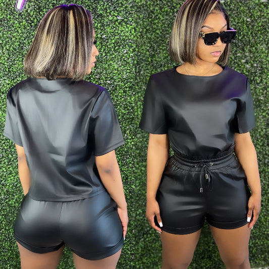 Elite Leatherette Set Black