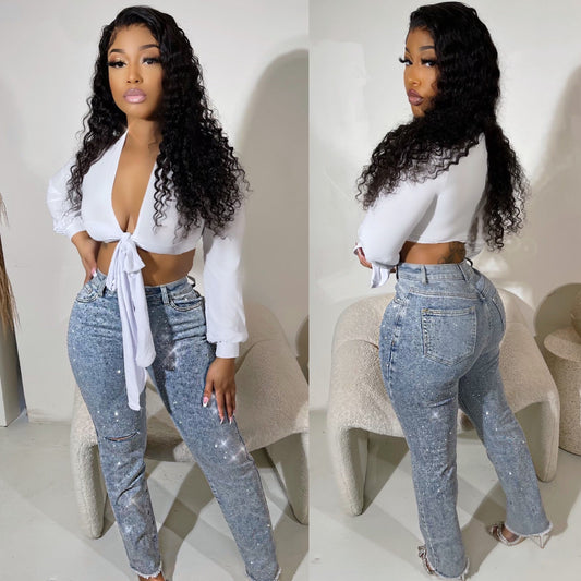 Diamond Dust Jeans Blue