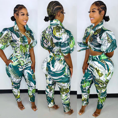 Rainforest Puff Sleeve Set