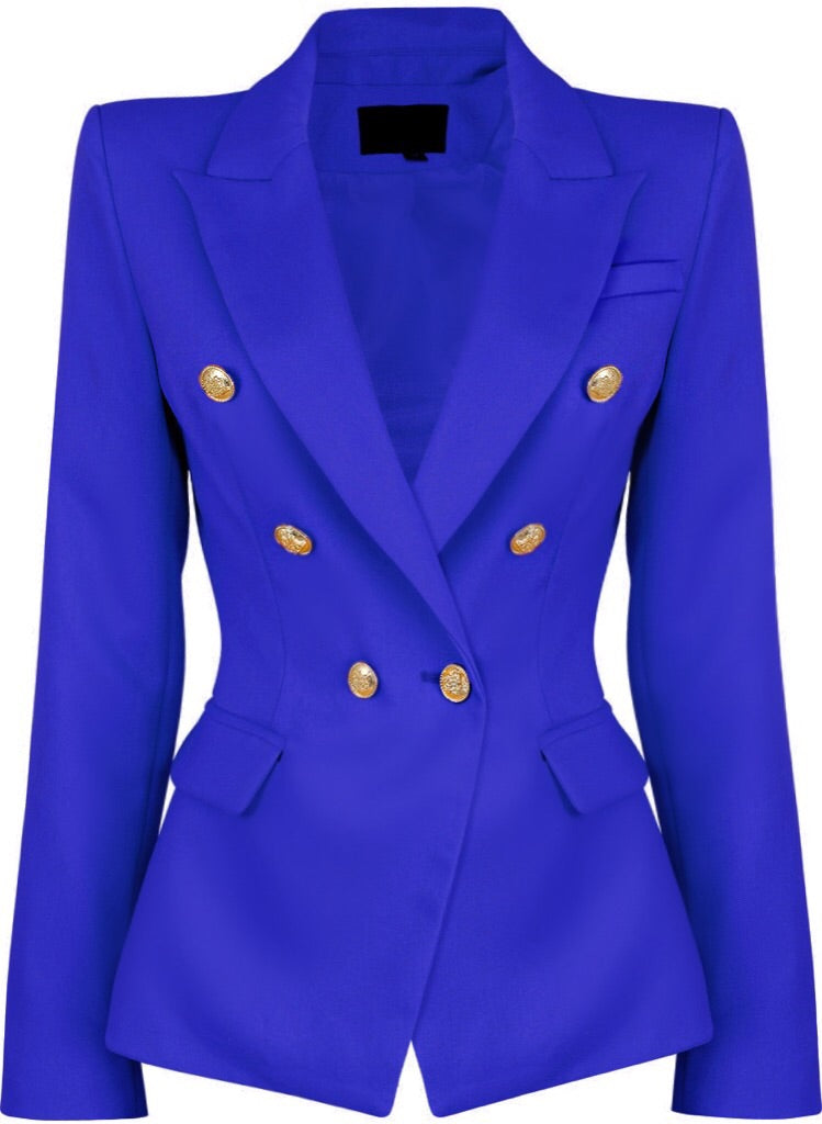 Milan Double Breast Blazer Royal