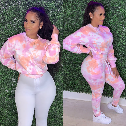 Dip Dye Sweatshirt Strawberry